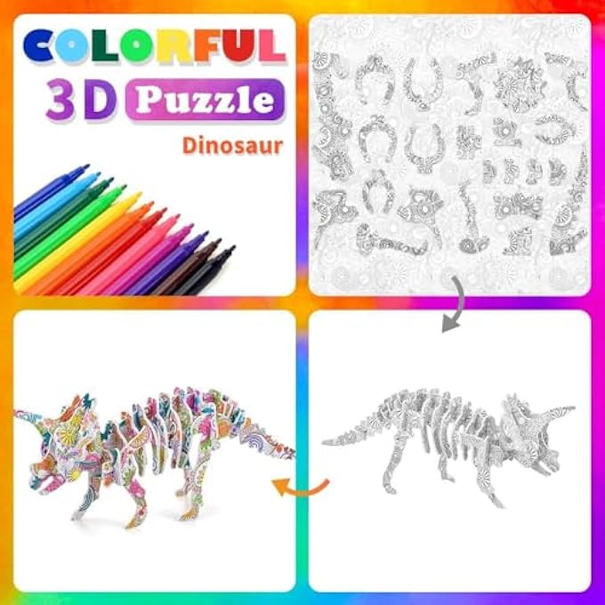 ART AND CRAFTS FOR 6-12 YEAR OLD GIRLS KIDS BOYS, GIRLS TOY AGE 5 6 7 8 3D PUZZLE GIFTS FOR GIRLS CRAFTS KITS FOR KIDS 9-12 YEAR OLD GIRL BOYS ART SUPPLIES FOR KIDS GIFT FOR 6-8 YEAR OLD - Image 4